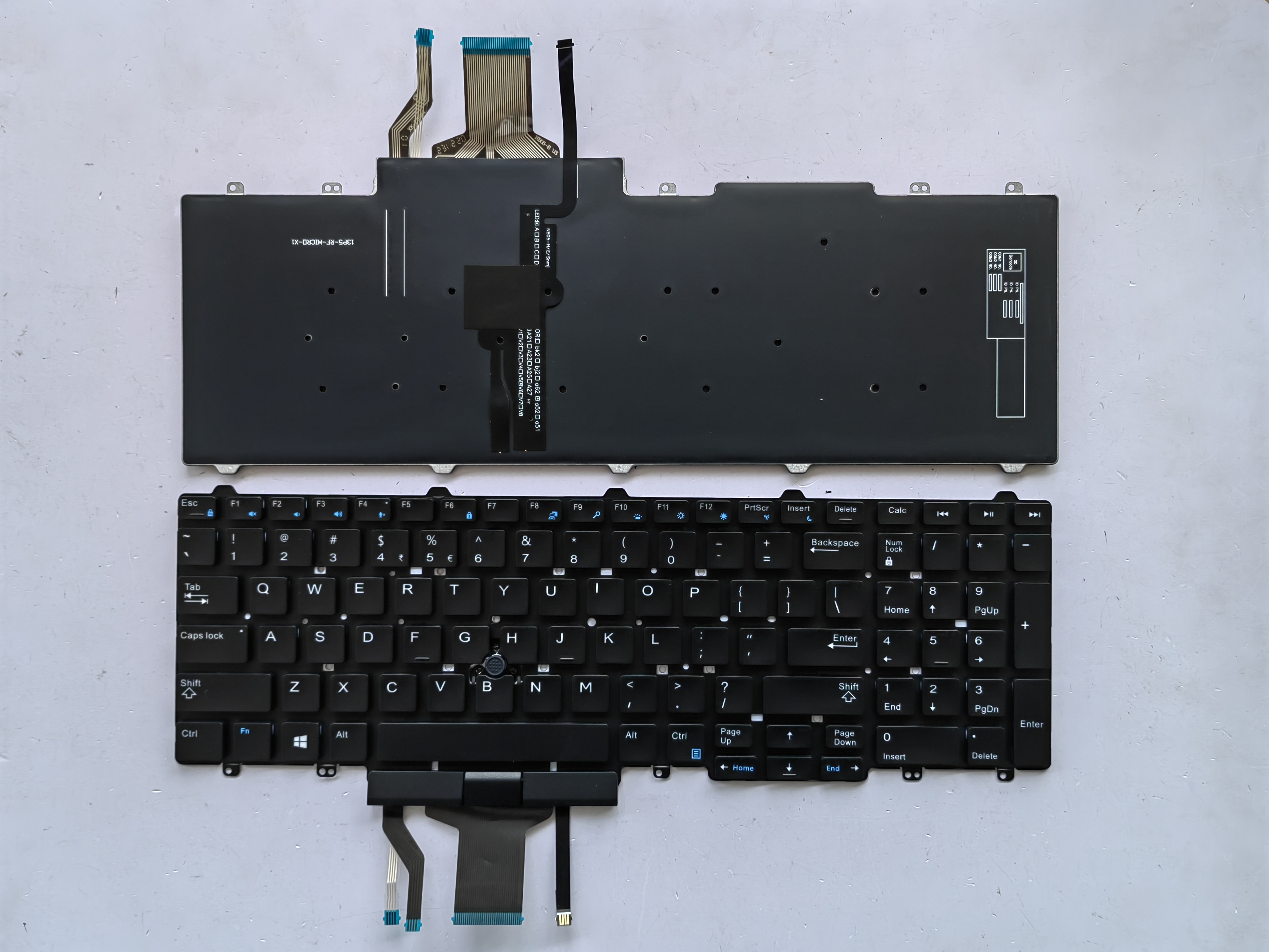 Picture of New Replacement Laptop Keyboard For DELL E5550 BLACK With Point Backlit (OEM) US Layout